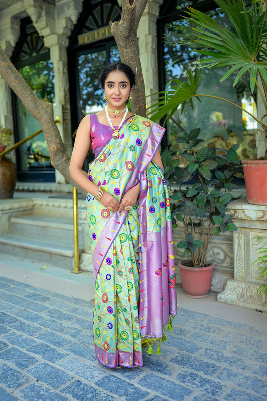 SOFT BANARASI SILK PAITHANI SAREE