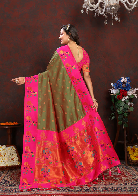 Soft Paithani silk saree