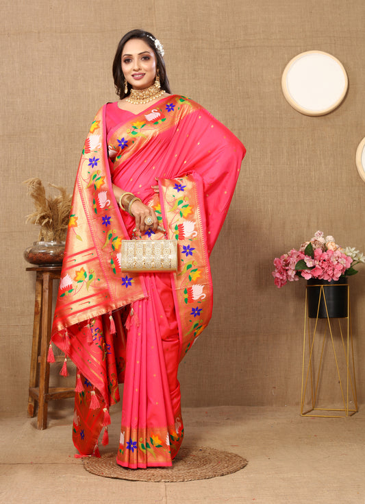 Soft Paithani silk saree