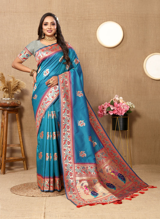 Soft Paithani silk saree