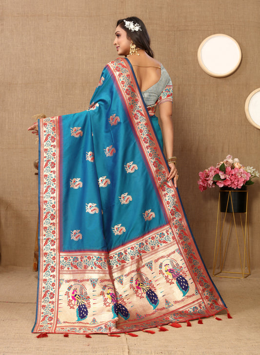 Soft Paithani silk saree