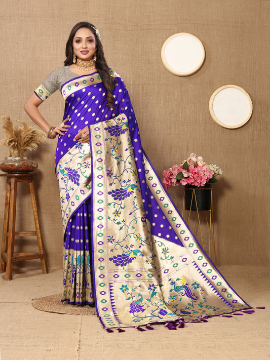 Soft Paithani silk saree