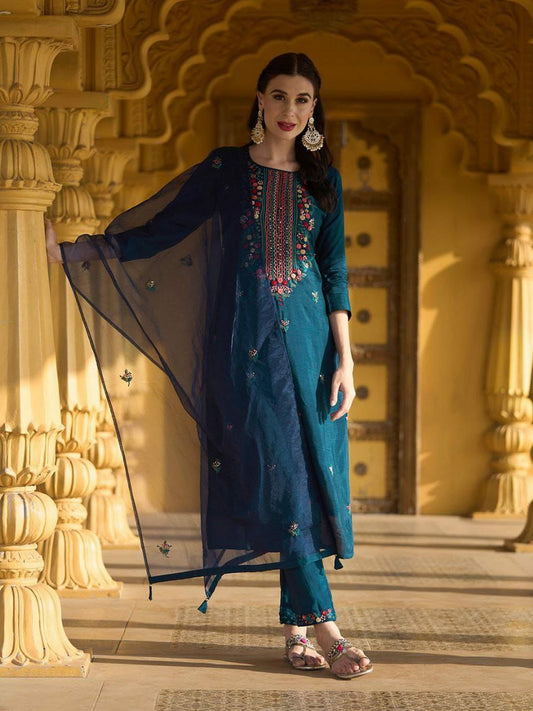 FLORAL EMBROIDERY KURTA SETS