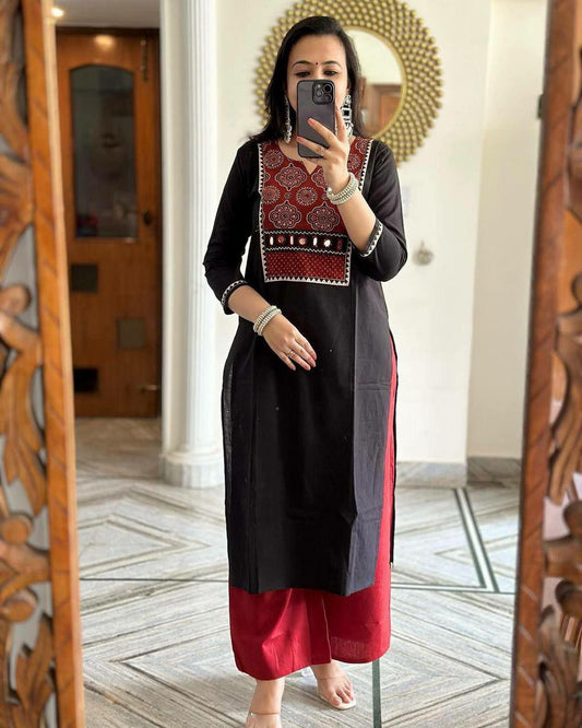 hendblock print Kurti