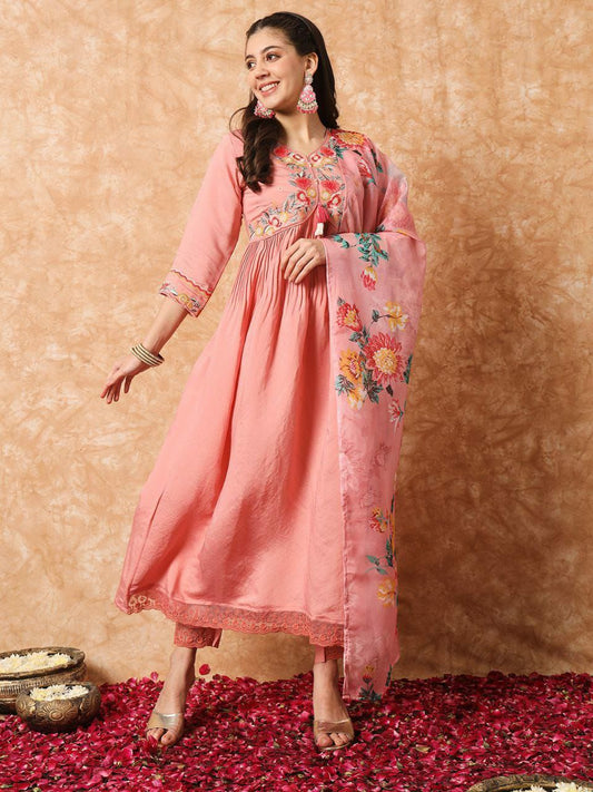 SEQUENCES EMBROIDERY WORK DRESSS