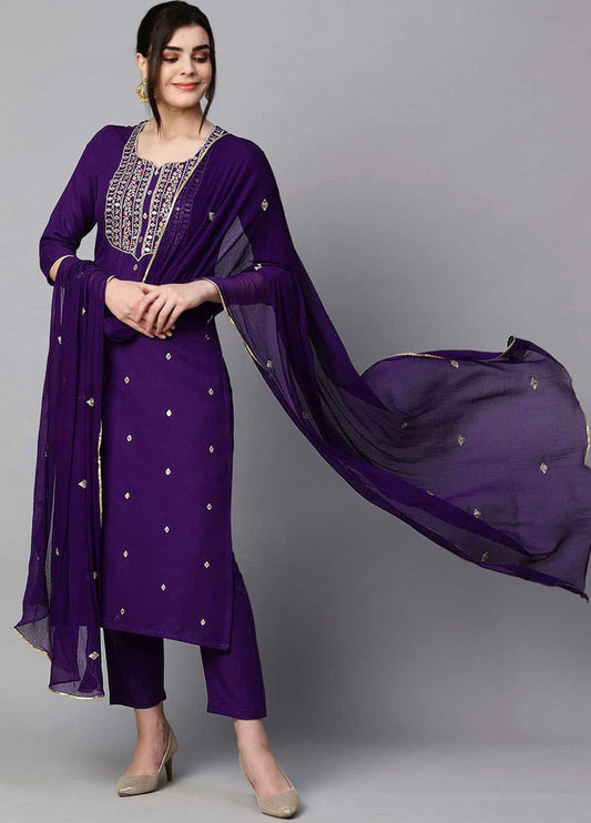Reyon beautiful suit set and dupatta