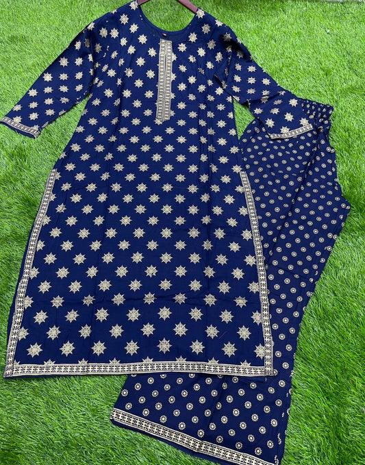 Gold Print Kurti