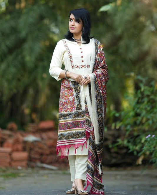 South Silk with Embroidery Work