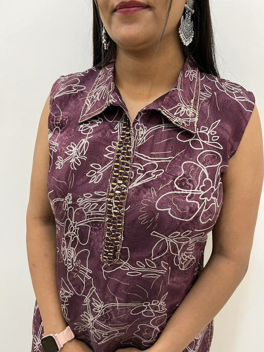 COTTON CHAHNDER WITH MILLE PRINTED PAIR