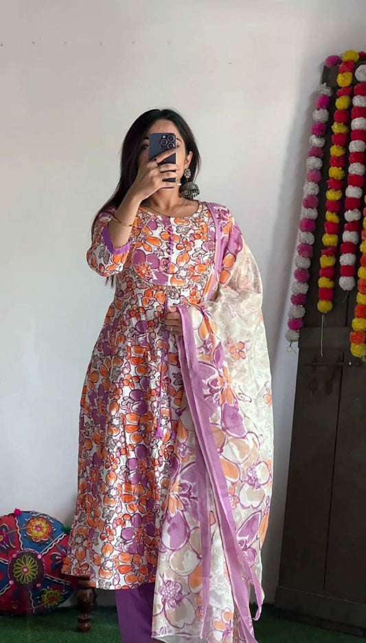 beautiful Suit Set which is beautifully decorated with intricate hand embroidery