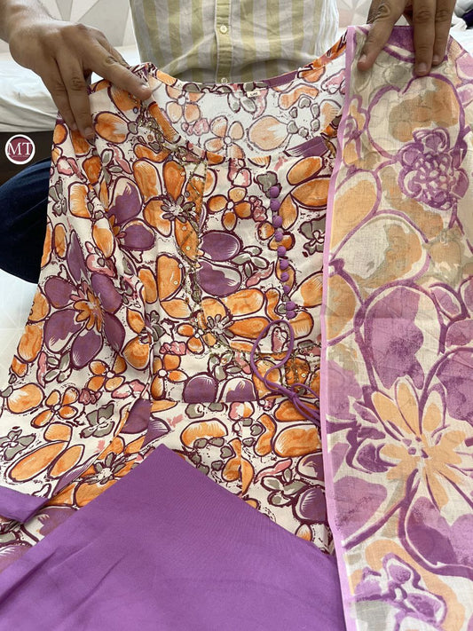 beautiful Suit Set which is beautifully decorated with intricate hand embroidery