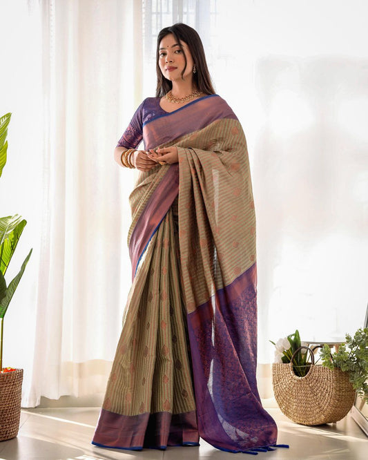 Soft raw silk saree