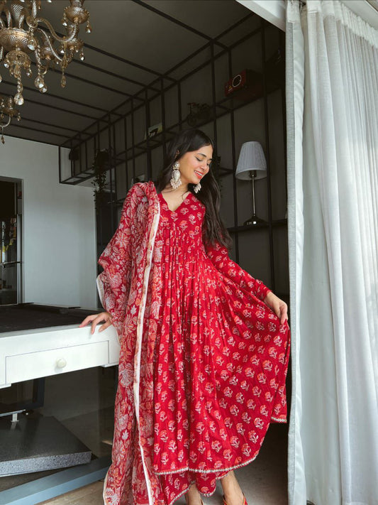 kurta matching pants and Cotton dye dupatta