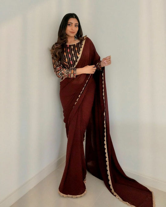 Stay beautiful with our new Georgette beautiful saree