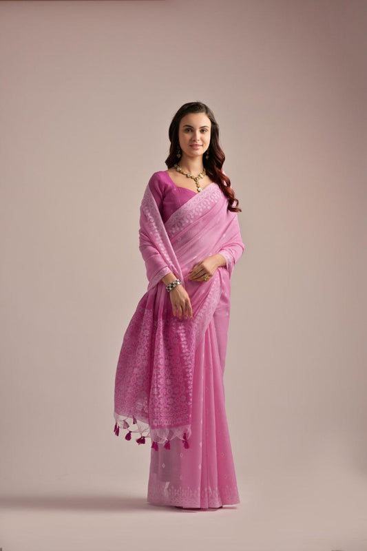 Premium soft muga Cotton saree