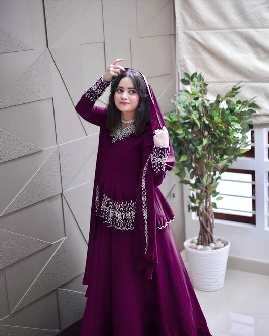 Launching New Designer Party Wear Look: Top with Lehenga & Dupatta Set