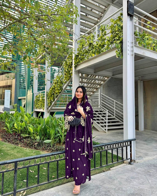 Premium Designer Readymade Top, Plazzo & Dupatta