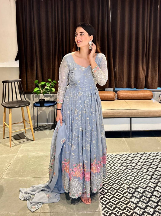 Presenting New Designer Anarkali Suit in Fancy Style
