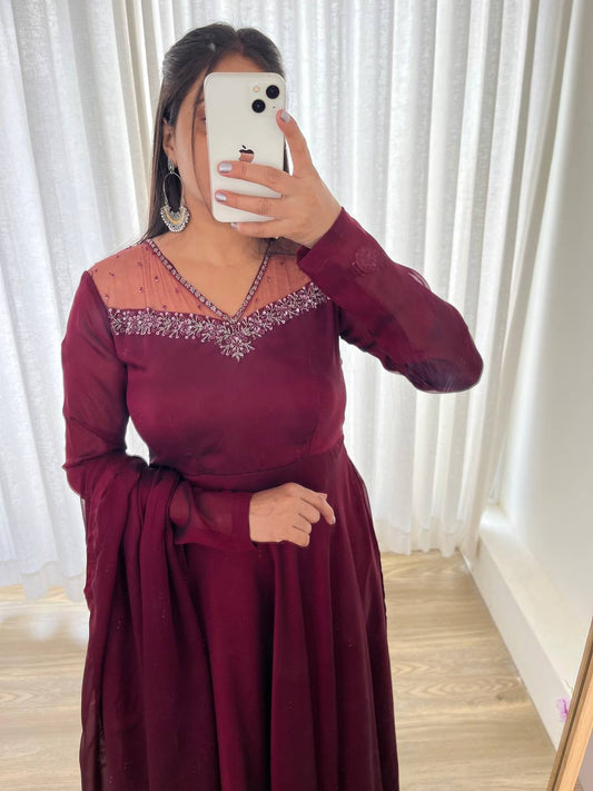 Special Party Wear Aliya Cut Dress with Dupatta & Pant