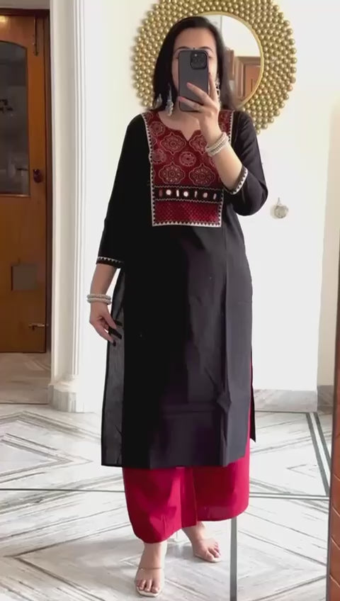 hendblock print Kurti