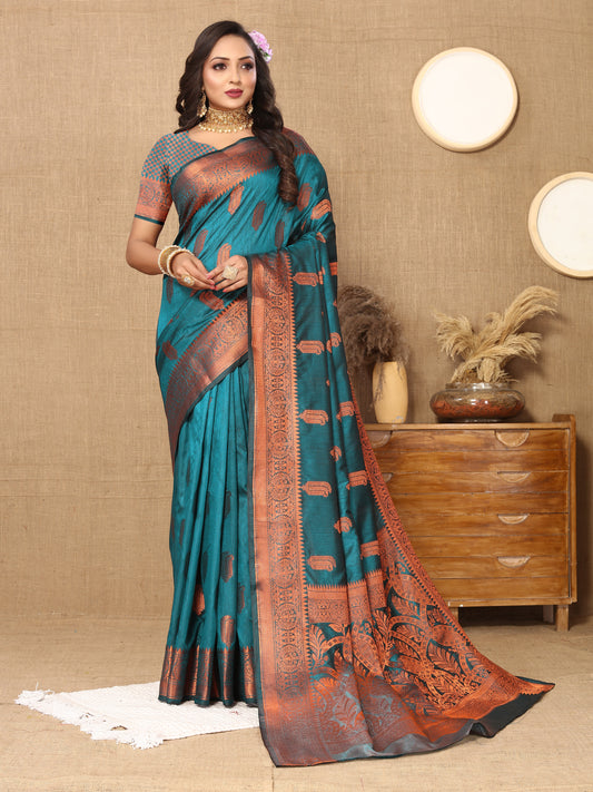 Soft  katan silk saree