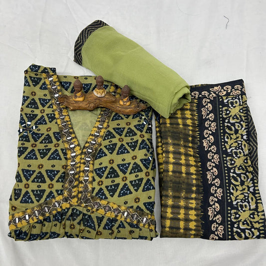 Alia cut kurti with Pant and Duppatta Kurti