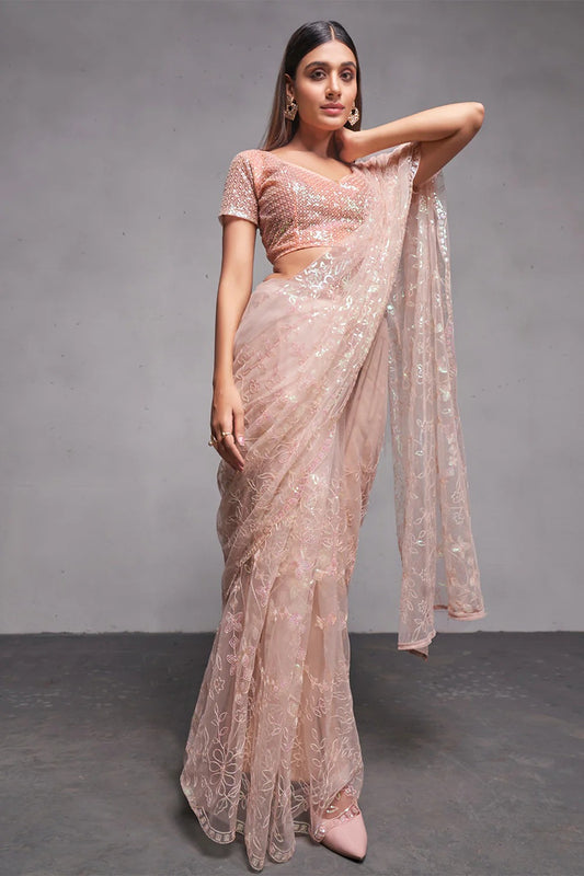 Sequins Embroidery work Saree