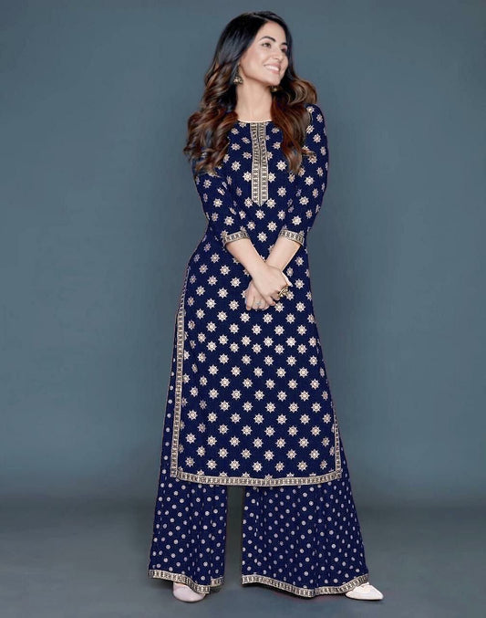 Gold Print Kurti