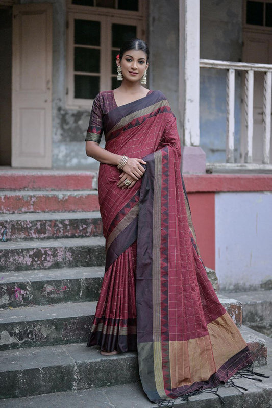 Soft raw silk saree