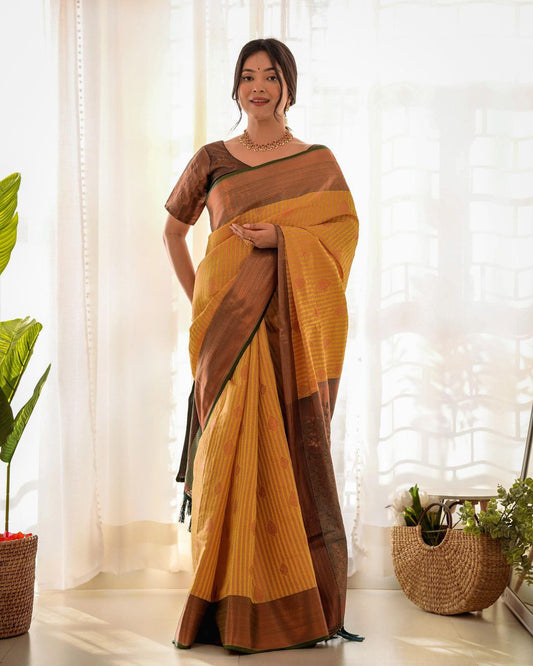 Soft raw silk saree